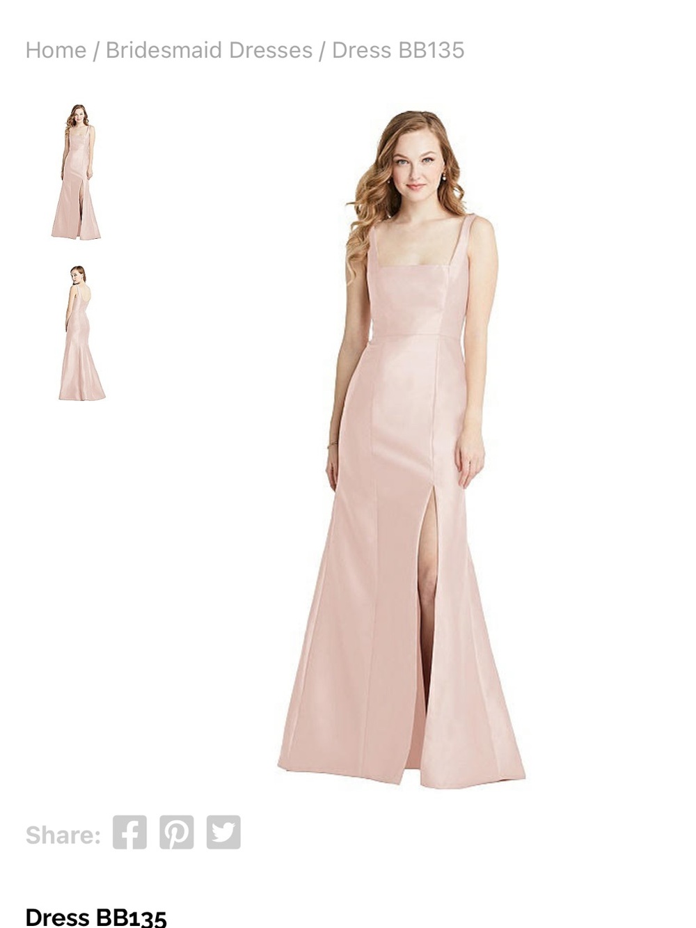 Bella Bridesmaid Dress Blush